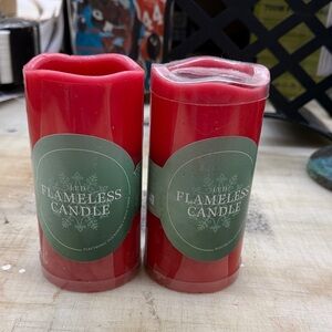 Hobby Lobby Red LED Flameless Candle Pair